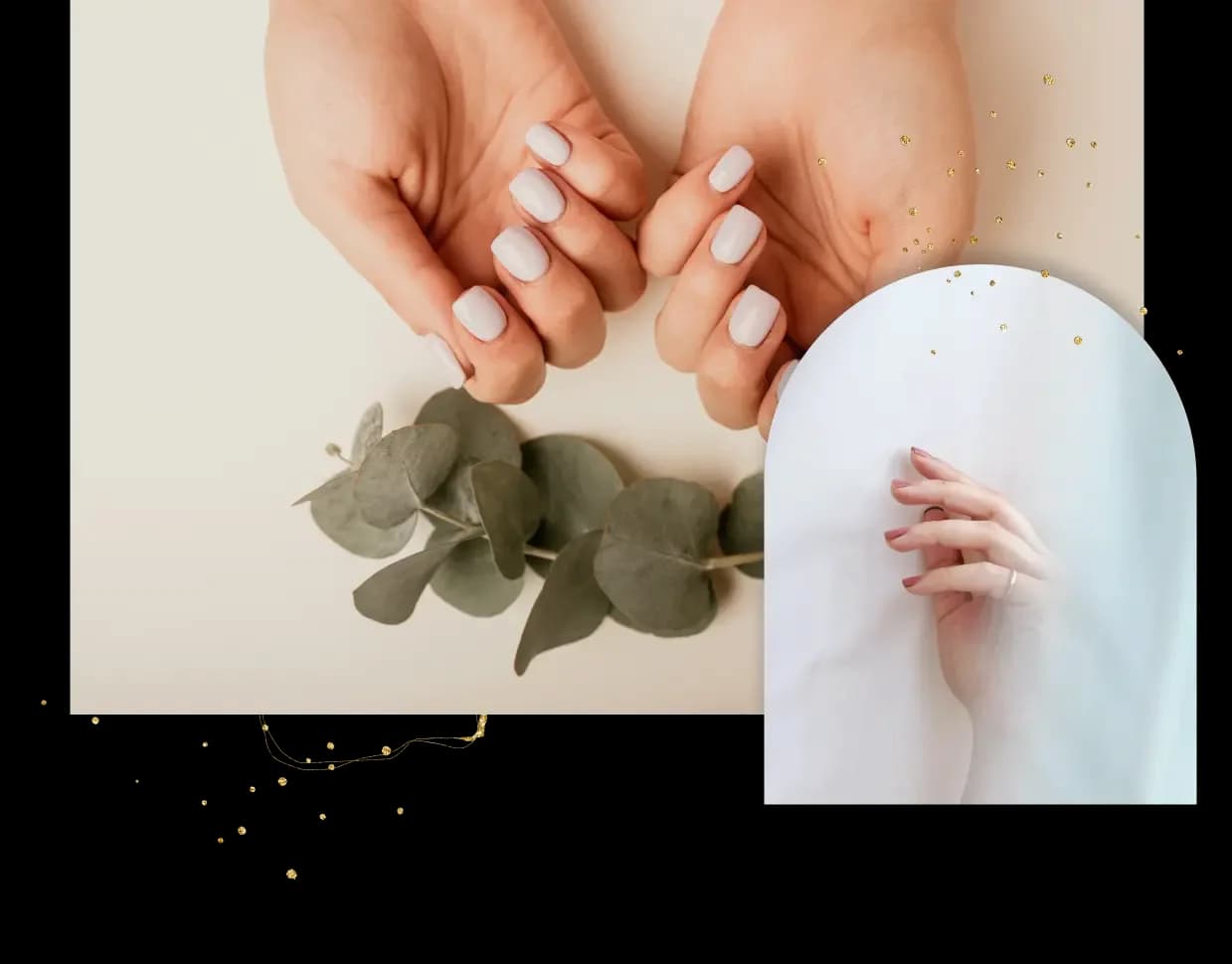mostrando as unhas das mãos